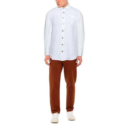 alpha studio - Shirts - au134l-lino-white