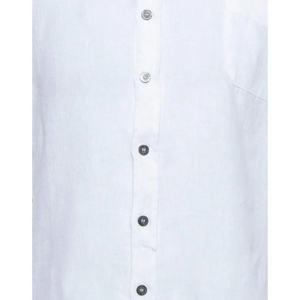 alpha studio - Shirts - au134l-lino-white