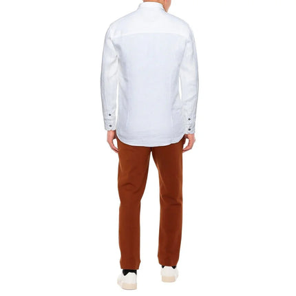 alpha studio - Shirts - au134l-lino-white