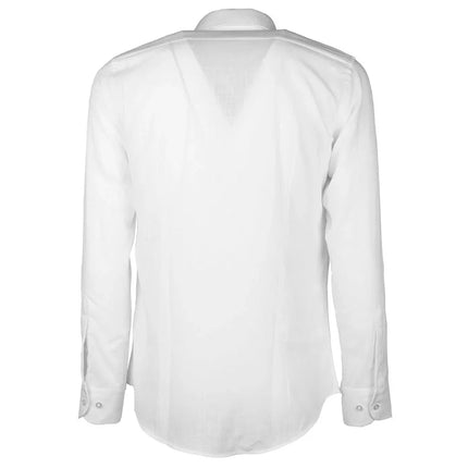 100% milano - Shirts - aras-plain2200-050bianco