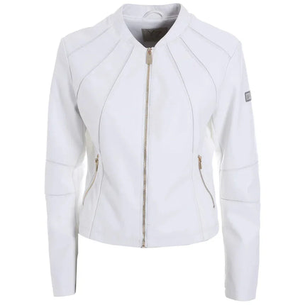 Yes Zee short jacket in eco-leather white
