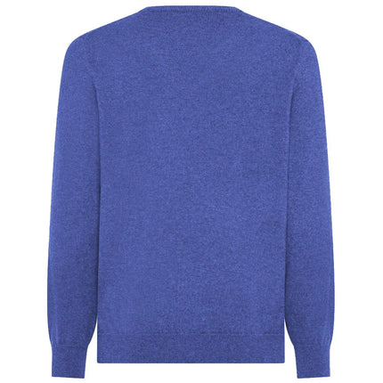 emilio romanelli - Sweaters - 87101-scolloV-132azzurro
