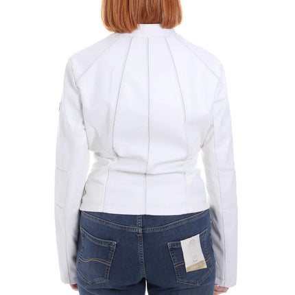 Yes Zee short jacket in eco-leather white