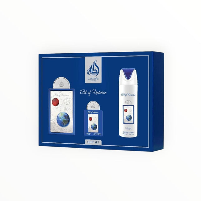 Lattafa Art of Universe Geschenkset – 3 - teiliges Herrenparfum - Set mit Eau de Parfum 100 ml, Deospray & Mini - Parfum – Frischer, eleganter Duft (Geschenkset) kaufen bei Linkreich – Jetzt entdecken!