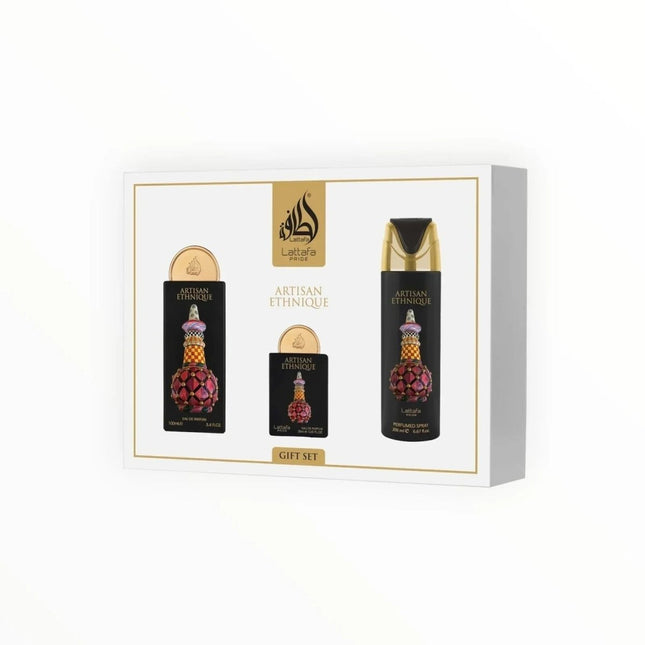 Lattafa Pride Artisan Ethnique – Unisex Geschenkset 3-teilig