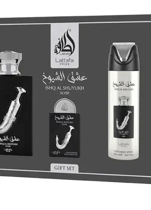 Lattafa Pride Ishq Al Shuyukh Silver – Herren Geschenkset 3-teilig - Linkreich
