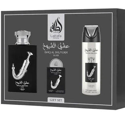 Lattafa Pride Ishq Al Shuyukh Silver – Herren Geschenkset 3-teilig - Linkreich