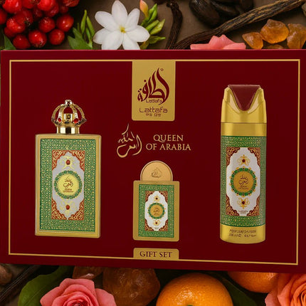 LATTAFA PRIDE – Queen of Arabia Gift Set | EDP 100 ml + Body Spray 200 ml + Travel 20 ml (Eau de Parfum) kaufen bei Linkreich – Jetzt entdecken!