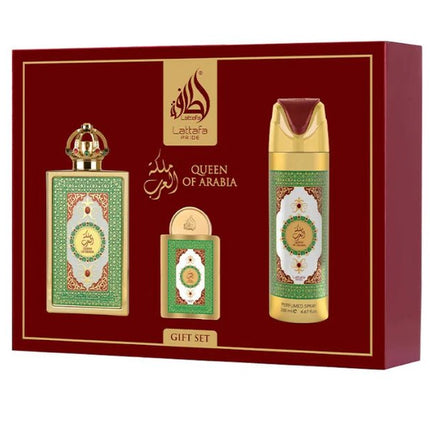 LATTAFA PRIDE – Queen of Arabia Gift Set | EDP 100 ml + Body Spray 200 ml + Travel 20 ml (Eau de Parfum) kaufen bei Linkreich – Jetzt entdecken!