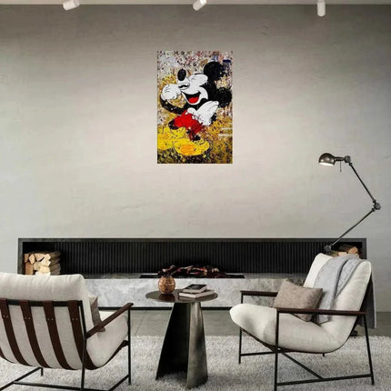 Laughing Mickey - Leinwandbild Pop Art (Canvas) kaufen bei Linkreich – Jetzt entdecken!