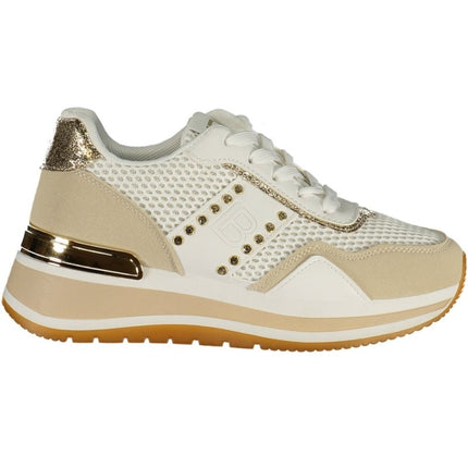 SEO. LAURA BIAGIOTTI Damen Sneaker – Sportschuh mit Schnürsenkeln - Weiß Linkreich