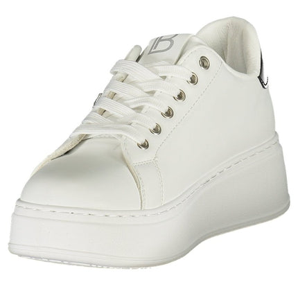 SEO. LAURA BIAGIOTTI Damen Sneaker – Sportschuh mit Schnürsenkeln - Weiß Linkreich