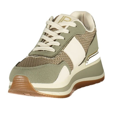 SEO. LAURA BIAGIOTTI Damen Sneaker – Sportschuh mit Schnürsenkeln - Beige Linkreich