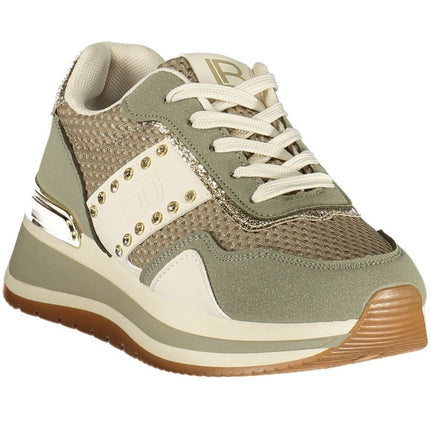 SEO. LAURA BIAGIOTTI Damen Sneaker – Sportschuh mit Schnürsenkeln - Beige Linkreich