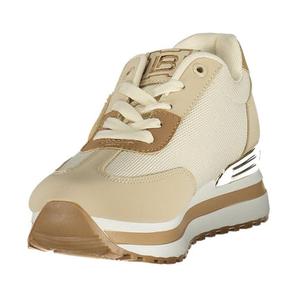 SEO. Laura Biagiotti Damen - Sportschuhe Weiss – Leichte Sneaker für Frühjahr/Sommer - Beige Linkreich