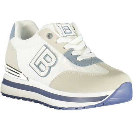 SEO. Laura Biagiotti Damen - Sportschuhe Weiss – Leichte Sneaker für Frühjahr/Sommer - Beige Linkreich