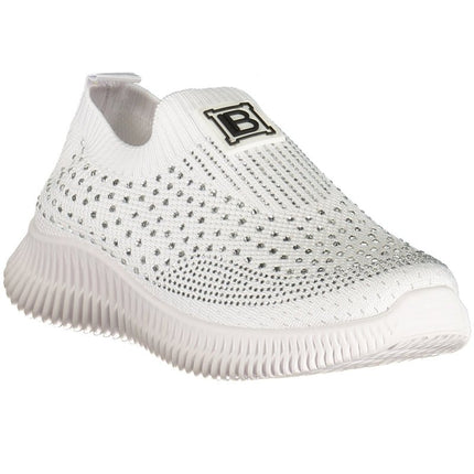 SEO. Laura Biagiotti Damen - Sportschuhe Weiss – Sneaker mit Strassapplikationen für Frühjahr/Sommer - Schwarz Linkreich