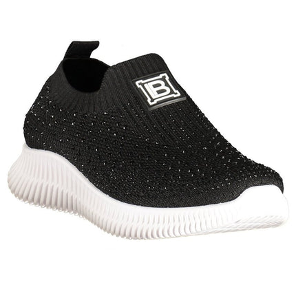 SEO. Laura Biagiotti Damen - Sportschuhe Weiss – Sneaker mit Strassapplikationen für Frühjahr/Sommer - Schwarz Linkreich