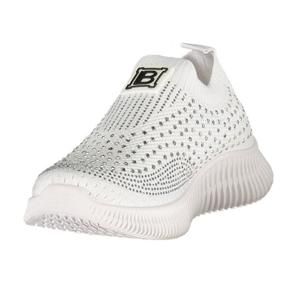 SEO. Laura Biagiotti Damen - Sportschuhe Weiss – Sneaker mit Strassapplikationen für Frühjahr/Sommer - Schwarz Linkreich
