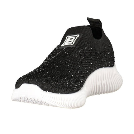 SEO. Laura Biagiotti Damen - Sportschuhe Weiss – Sneaker mit Strassapplikationen für Frühjahr/Sommer - Schwarz Linkreich