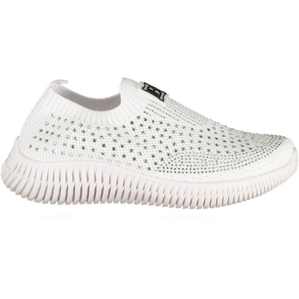 SEO. Laura Biagiotti Damen - Sportschuhe Weiss – Sneaker mit Strassapplikationen für Frühjahr/Sommer - Weiß Linkreich