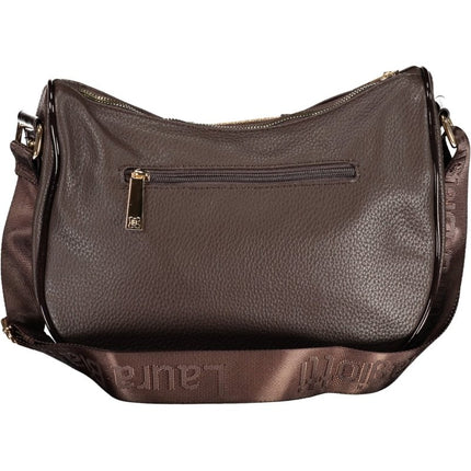 SEO. Laura Biagiotti Damentasche Braun – Elegante Schultertasche für den Herbst/Winter - Schwarz Linkreich