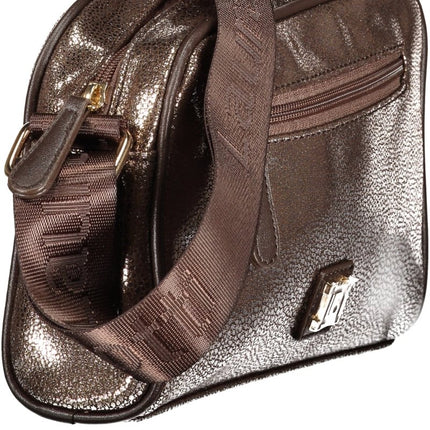 SEO. Laura Biagiotti Damentasche Bronze – Verstellbare Schultertasche für Herbst/Winter - Grau Linkreich