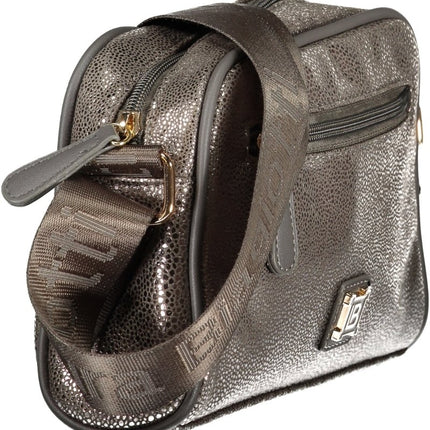 SEO. Laura Biagiotti Damentasche Bronze – Verstellbare Schultertasche für Herbst/Winter - Grau Linkreich