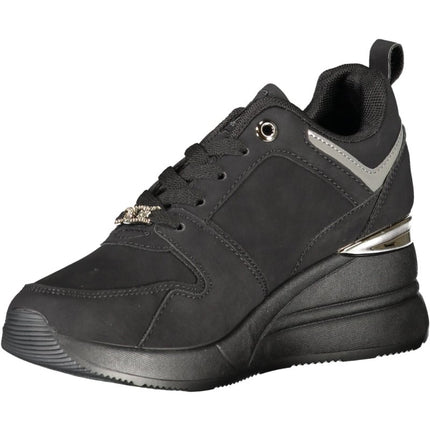 SEO. Laura Biagiotti Sneaker Damen – Beige Sportschuhe mit 6 cm Plateau & Strass-Details - Beige Linkreich