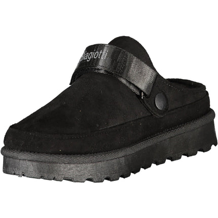 Laura Biagiotti Clogs Damen – Schwarze Winter-Clogs mit Pelz | soulluna.de