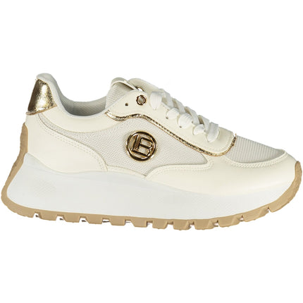 Laura Biagiotti Damen-Sportschuhe Weiss – Elegante Sneaker mit goldenen Details für Frühjahr/Sommer