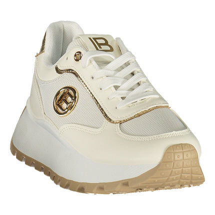 Laura Biagiotti Damen-Sportschuhe Weiss – Elegante Sneaker mit goldenen Details für Frühjahr/Sommer