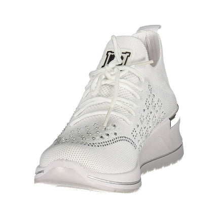 Laura Biagiotti Damen-Sneaker Weiss – Sportschuhe mit Strassapplikationen für Frühjahr/Sommer