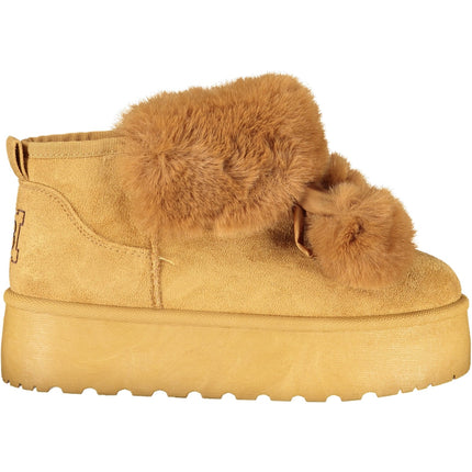 Laura Biagiotti Damenstiefel Braun – Stiefeletten mit Pelz & Keilabsatz | soulluna.de