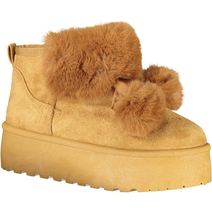 Laura Biagiotti Damenstiefel Braun – Stiefeletten mit Pelz & Keilabsatz | soulluna.de