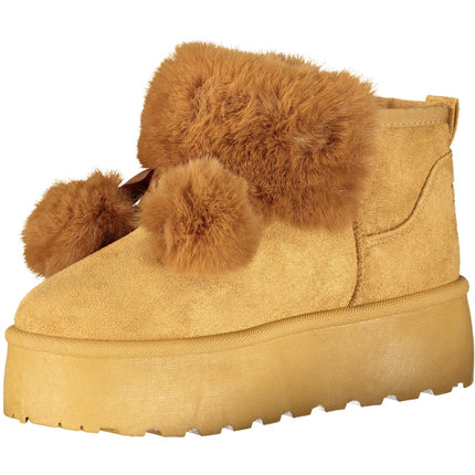 Laura Biagiotti Damenstiefel Braun – Stiefeletten mit Pelz & Keilabsatz | soulluna.de