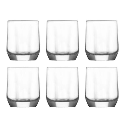 LAV Diamond Wassergläser 6er Set 310 ml – Trinkgläser für Wasser, Saft & Limonade, spülmaschinenfest