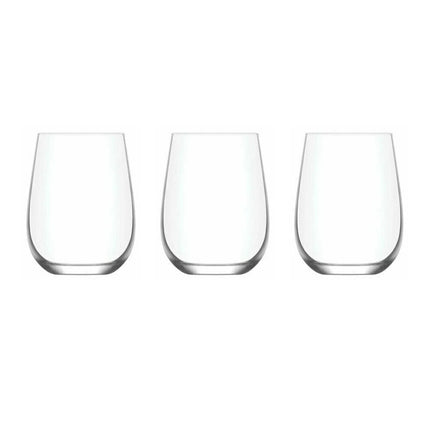 LAV GAI365A TrinkglasSet 3teilig 475 ml Klares Wasserglas für den täglichen Gebrauch