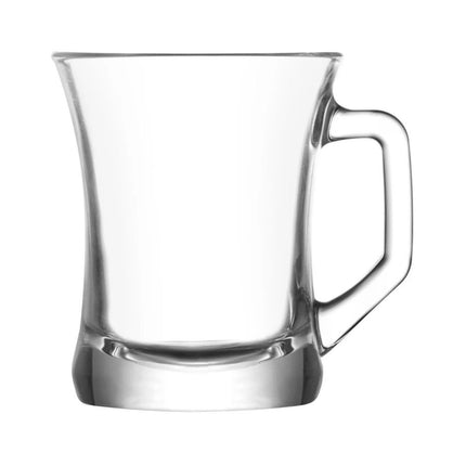 LAV Teeglas Set Zen 225ml 6er Set mit Henkel fuer tuerkischen Cay orientalische Teeglaeser ZPL404E