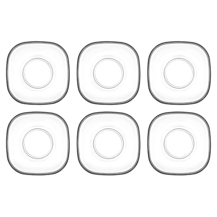 LAV Untersetzer Set Vira 10cm 6er Set aus Glas für Teegläser Tassen Gläser transparent Vira