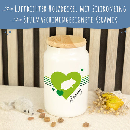 SEO. Leckerlidose für deine Haustiere - Herz Silhouette - Personalisiert mit Namen - Katze V2 Linkreich