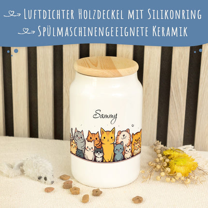 SEO. Leckerlidose für deine Haustiere - Tiergruppe - Personalisiert mit Namen - Katze Linkreich