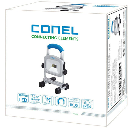 LED - Akkustrahler CONEL LED - Akkustrahler 10W – 800 lm, 6500K, 2,2 Ah Li - Ionen, IP54, IK05 (Beleuchtung) kaufen bei Linkreich – Jetzt entdecken!