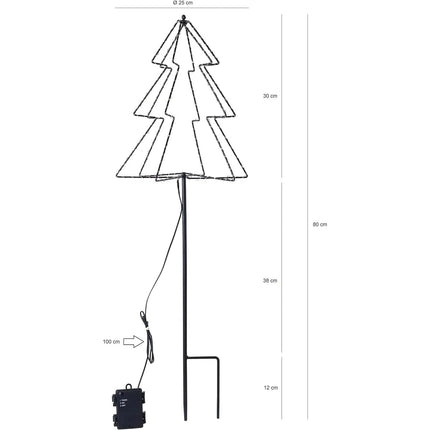 LED Gartenstecker Tannenbaum Weihnachtsbeleuchtung Beleuchtung Timer warmweiß (LED Gartenstecker) kaufen bei Linkreich – Jetzt entdecken!