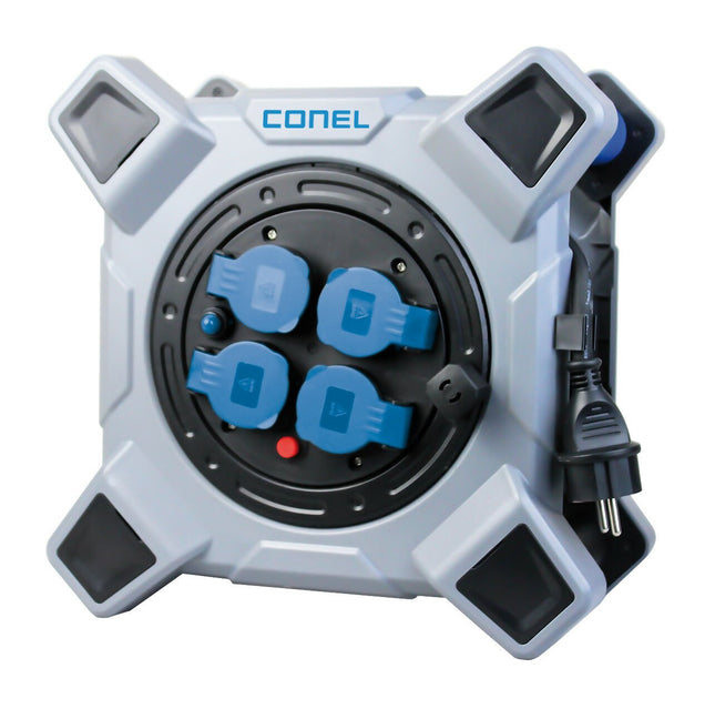LED - Kabeltrommel 30 W – 25 m – CONEL 2700 lm, 6500 K, IP44 mit 4 Steckdosen (Kabeltrommel) kaufen bei Linkreich – Jetzt entdecken!