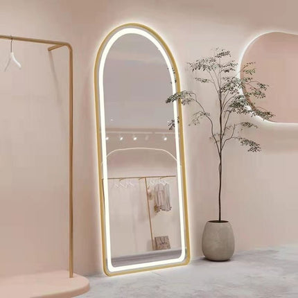 LED Stehspiegel 50×160 cm mit goldenem Rahmen – Ganzkörperspiegel mit Beleuchtung (Ganzkörperspiegel) kaufen bei Linkreich – Jetzt entdecken!