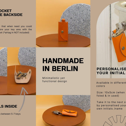 Leder Schlüssel - Organizer mit Gravur, Handgefertigte Schlüsselhülle, Schlüsselaufbewahrung, Perfektes Geschenk für Männer und Frauen () kaufen bei Linkreich – Jetzt entdecken!