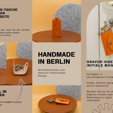 Leder Schlüssel - Organizer mit Gravur, Handgefertigte Schlüsselhülle, Schlüsselaufbewahrung, Perfektes Geschenk für Männer und Frauen () kaufen bei Linkreich – Jetzt entdecken!