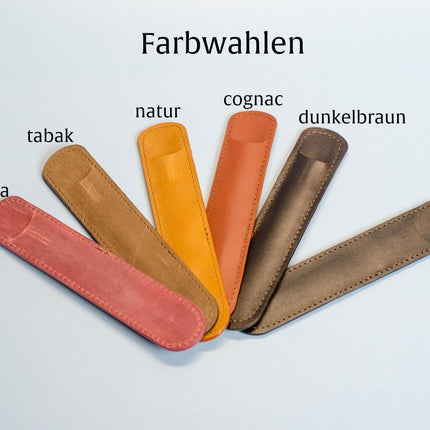 Lederetui für einen Kugelschreiber mit Gravur. Personalisiertes Stiftetui aus Leder. Leder Stifthülle mit Namen Gravur.Größe cir. 17x3,5cm. () kaufen bei Linkreich – Jetzt entdecken!