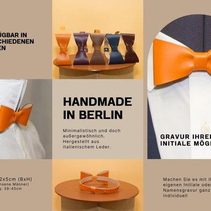 Lederfliege mit Gravur, Hochzeitsfliege, personalisiertes Geschenk, braune Herrenfliege, stilvolle Trauzeugengeschenke () kaufen bei Linkreich – Jetzt entdecken!